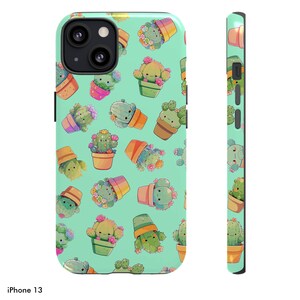 Cute Kawaii Phone Case, Cactus Pattern Cover, Kawaii iPhone Case, iPhone 15 Case Western iPhone Case, Galaxy S23 Ultra Case for Samsung