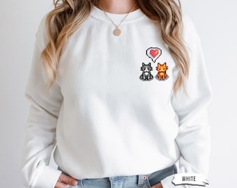 Suéter de gatos de Stardew Valley, sudadera con diseño de pixel art para amantes de los gatos, ropa linda para chicas gamer, regalo acogedor de Stardew Valley, suéter para mamá gata