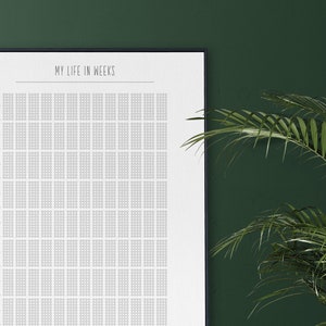 My life in weeks calendar Memento Mori inspirational | EMPTY | Minimalist
