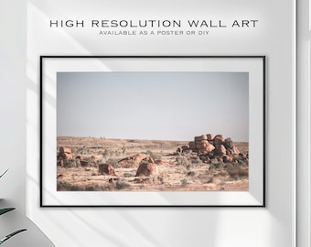 Digital Download Poster of The Devils Marbles Landscape | Outback Northern Territory | Desert Photography | Australian Outback Photography