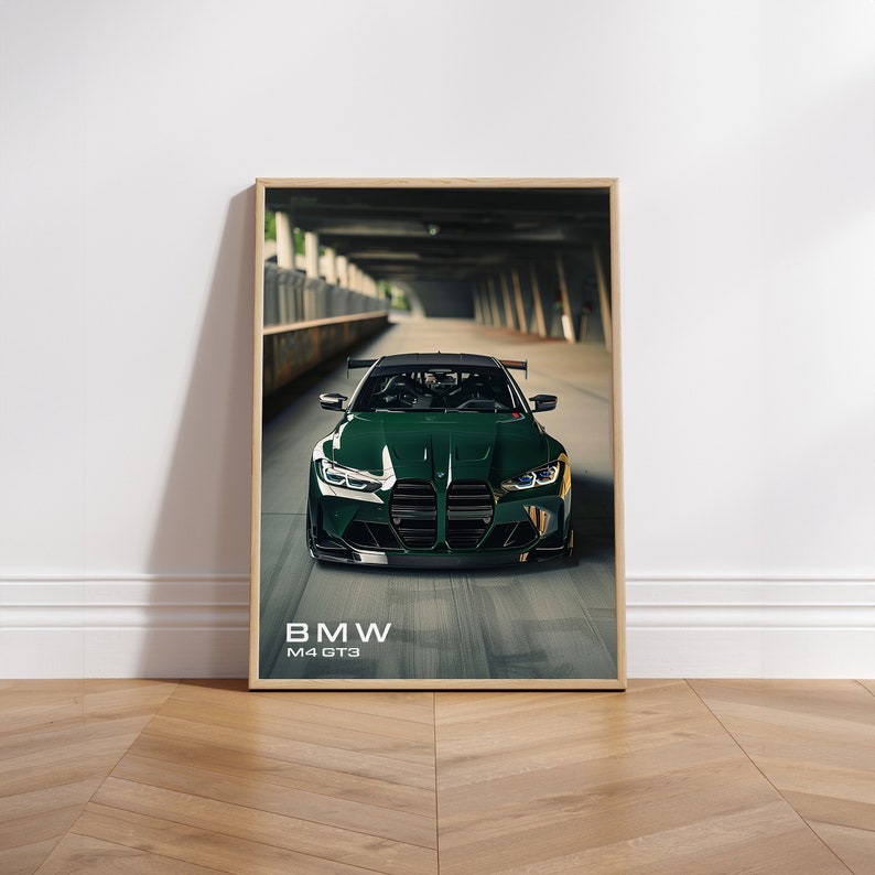 Green BMW M4 GT3 Poster Set 3 Photo Digital Download for Car ...