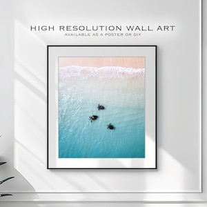 Digital Download Poster of Turtles on the Ningaloo Reef, Western Australia | Wildlife Photography | Sea Turtle Print, Turtle Swimming Print image 1
