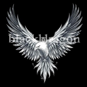 Majestic Eagle Design - Printable Fierce Eagle Digital Art for T-Shirts, Stickers, Gifts, Wall Art, | 300 DPI PNG & JPG