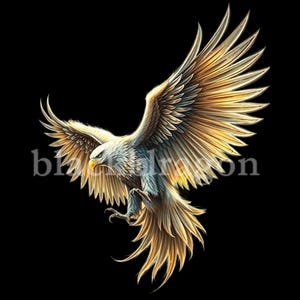 Majestic Eagle Design - Printable Fierce Eagle Digital Art for T-Shirts, Stickers, Gifts, Wall Art, | 300 DPI PNG & JPG
