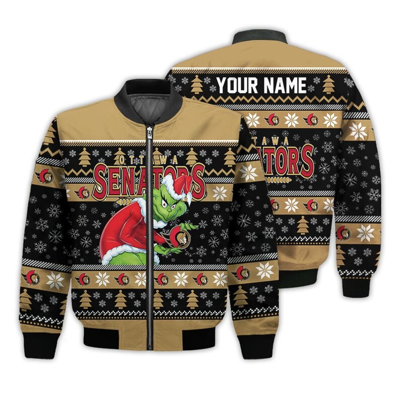Custom Ottawa Senators Grinchmas Ugly Christmas Sweater Ice Etsy