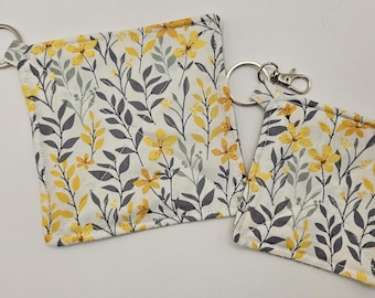 Twist Cap Water Bottle Opener, Yellow Floral and Leaves, Unique Lid Opener Keychain, Stocking Stuffer, Christmas Gift, Mother's Day Gift