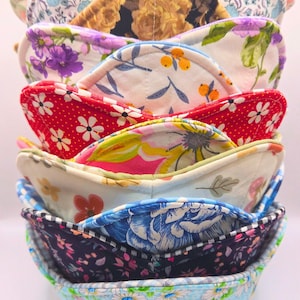 Soup Bowl Hot Pad, Floral Kitchen Bowl Warmer, Microwave Safe, Reversible, Reversible Bowl Cozy, Christmas Gift, Mother's Day, Housewarming