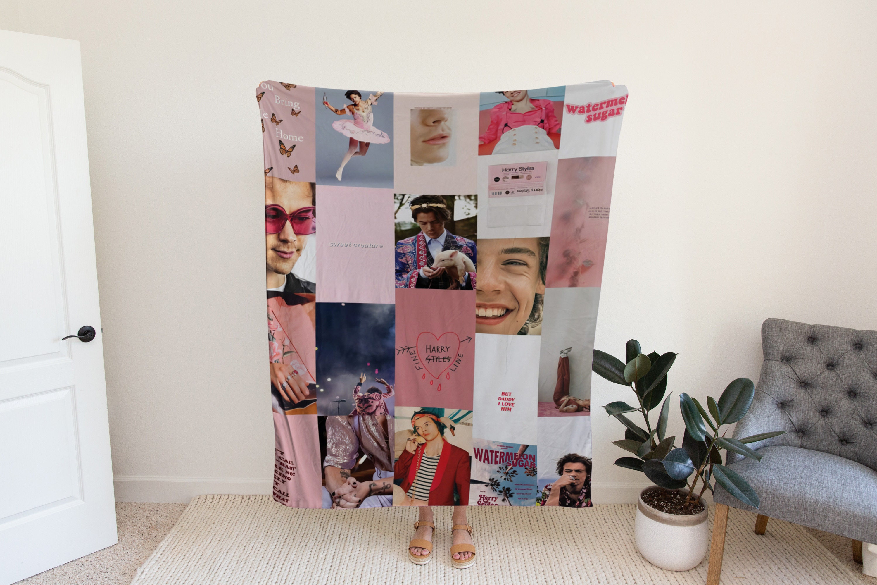 Harry styles blanket etsy sale