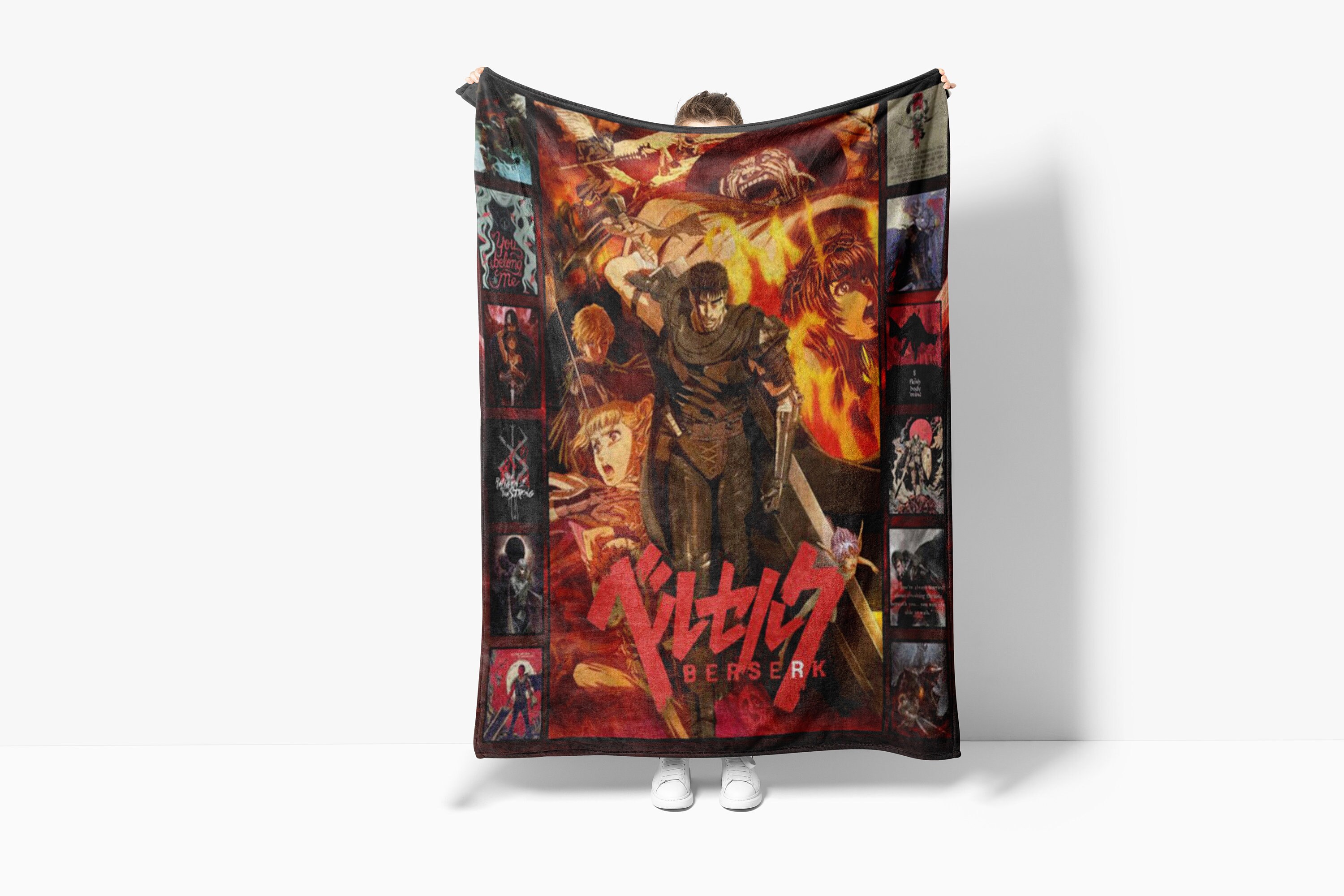 Anime Berserk Manga Anime Quilt Blanket Woven Tapestry Blanket Cotton