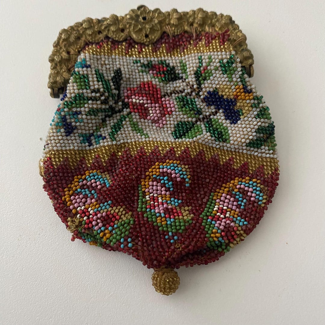 Early Victorian Micro Beadwork Purse - Etsy