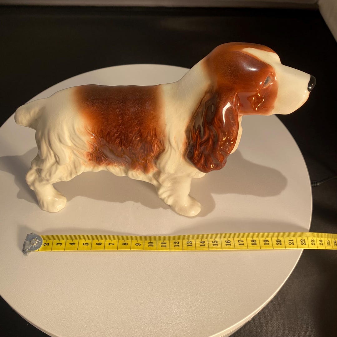 Porcelain Spaniel Dog Figurine - Etsy
