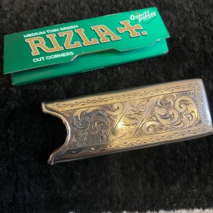 hallmarked sterling silver RIZLA paper holder