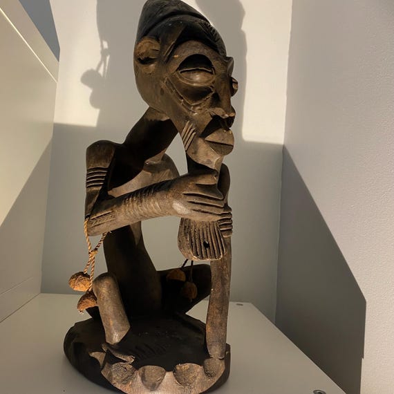 木彫り 象頭の呪術者 アフリカ アート アフリカ美術 アンティーク 置物