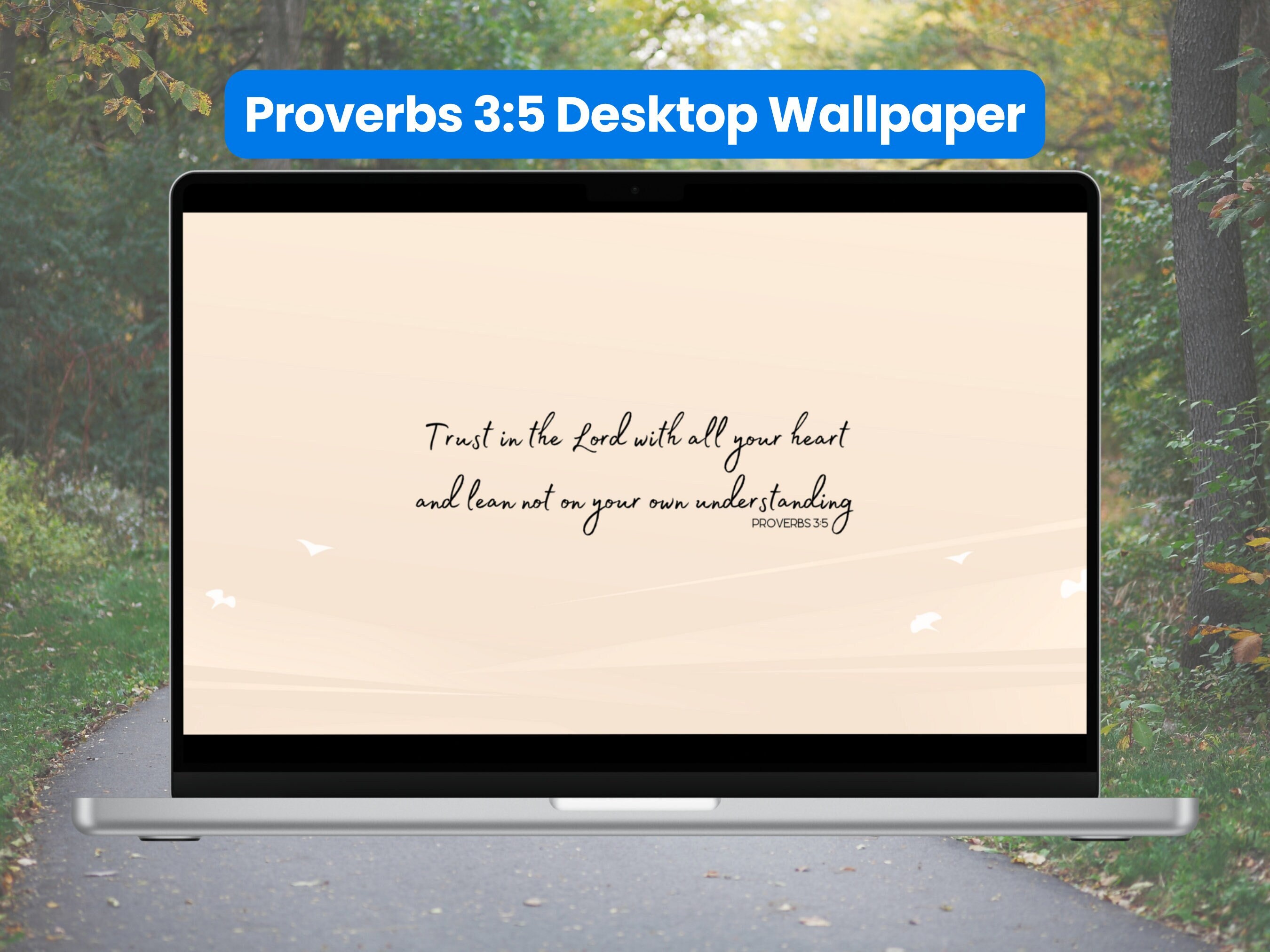 Proverbs 3:5 Bible Verse Wallpaper Laptop Wallpaper Computer Wallpaper ...