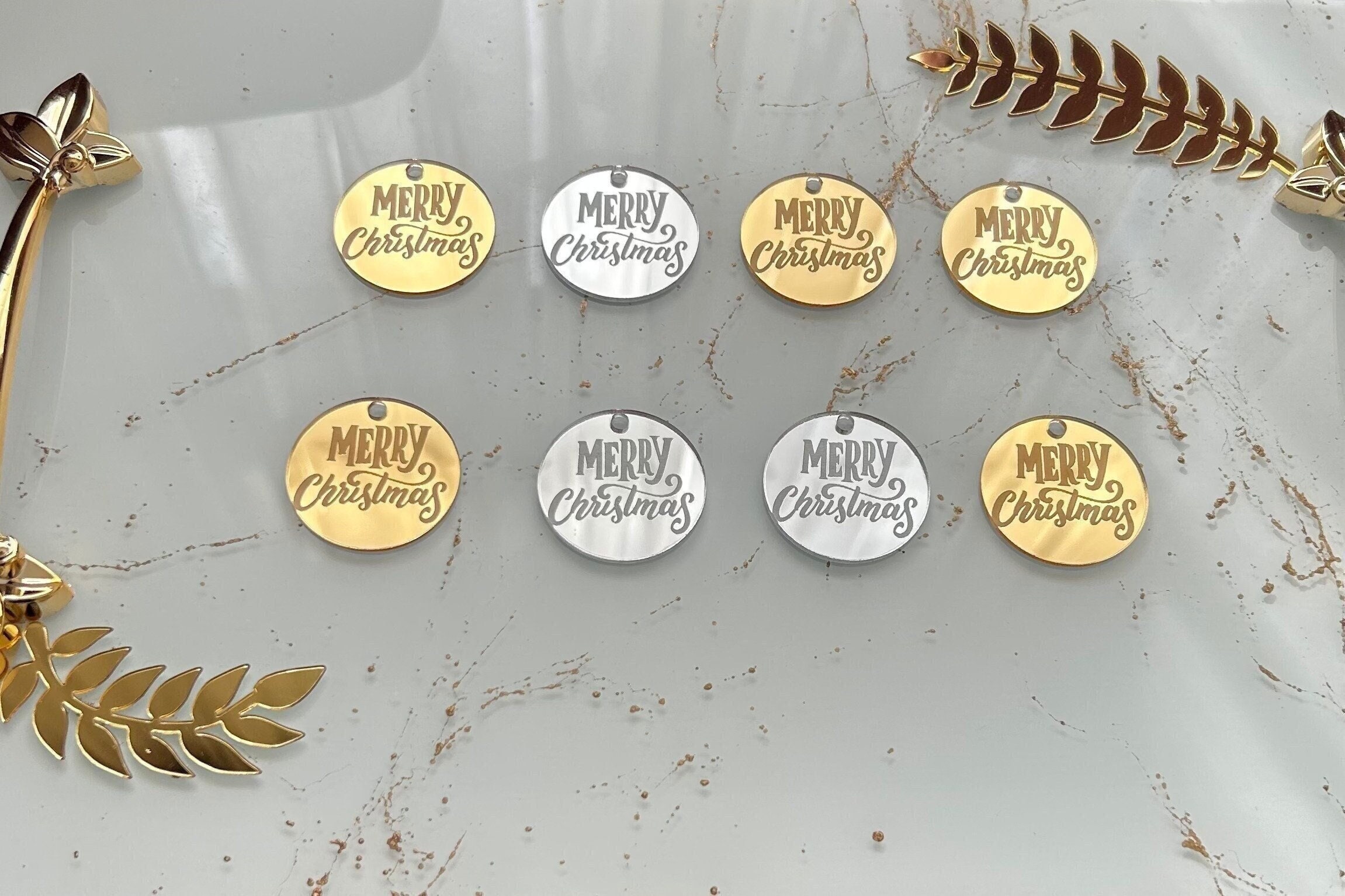 Set of 50 Gold Mirror Acrylic tags for accessories – Cutpie Studio