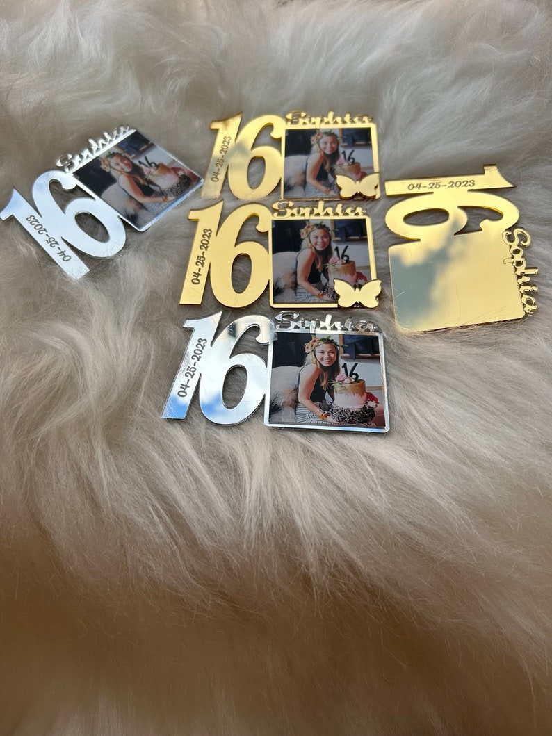 Custom Birthday Photo Picture Frames, Quinceañera Birthday