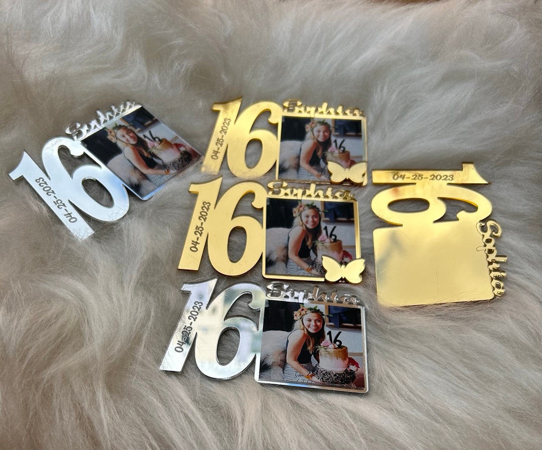 Custom Birthday Photo Picture Frames, Quinceañera Birthday
