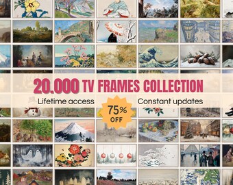 Entire Frame TV Art Bundle, 20000+ Artworks, Famous Art, Vintage Painting, Frame TV Art, Instant Download, Samsung tv Frame, PRINTWAVELAB