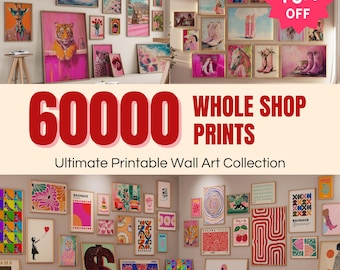 ENTIRE STORE SALE 60k Mega Bundle Wall Art, Printable Wall Art, Eclectic Gallery Set, Maximalist Home Decor, Trendy Prints,Digital Download