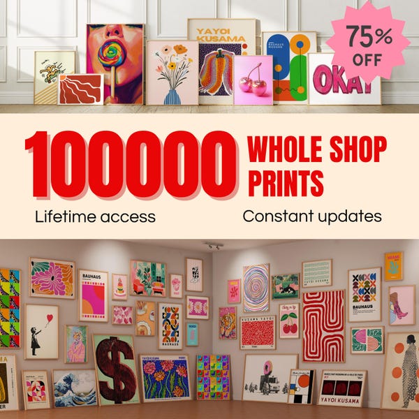 ENTIRE STORE SALE 60k Mega Bundle Wall Art, Printable Wall Art, Eclectic Gallery Set, Maximalist Home Decor, Trendy Prints, Digital Download