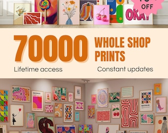 ENTIRE STORE SALE 70k Mega Bundle Wall Art, Printable Wall Art, Eclectic Gallery Set, Maximalist Home Decor, Trendy Prints,Digital Download