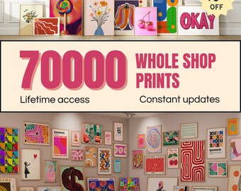 ENTIRE STORE SALE 70k Mega Bundle Wall Art, Printable Wall Art, Eclectic Gallery Set, Maximalist Wall Art, Trendy Prints, Digital Download