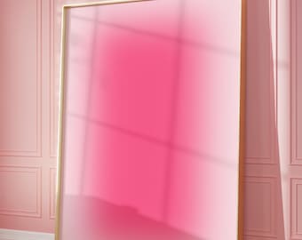 Hot pink Grainy Gradient Affirmation Poster Instant Download, Trust The Process, Retro Aura Poster, Spiritual Wall Art, Pink Aura Print.