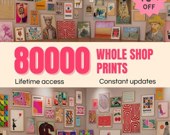 VENTA COMPLETA EN LA TIENDA 80k Mega Bundle Arte de pared, Arte de pared imprimible, Conjunto de galería ecléctica, Decoración del hogar maximalista, Impresiones de moda, Descarga digital