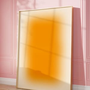 Affiche d’affirmation de dégradé granuleux orange Téléchargement instantané, Faites confiance au processus, Affiche d’aura rétro, Art mural spirituel, Impression d’aura rose.