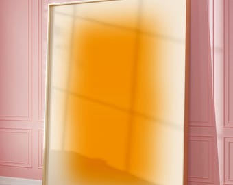 Orange Grainy Gradient Affirmation Poster Instant Download, Trust The Process, Retro Aura Poster, Spiritual Wall Art, Pink Aura Print.