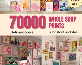 ENTIRE STORE SALE 70k Mega Bundle Wall Art, Printable Wall Art, Eclectic Gallery Set, Maximalist Wall Art, Trendy Prints, Digital Download
