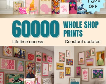 ENTIRE STORE SALE 60k Mega Bundle Wall Art, Printable Wall Art, Eclectic Gallery Set, Maximalist Home Decor, Trendy Prints, Digital Download
