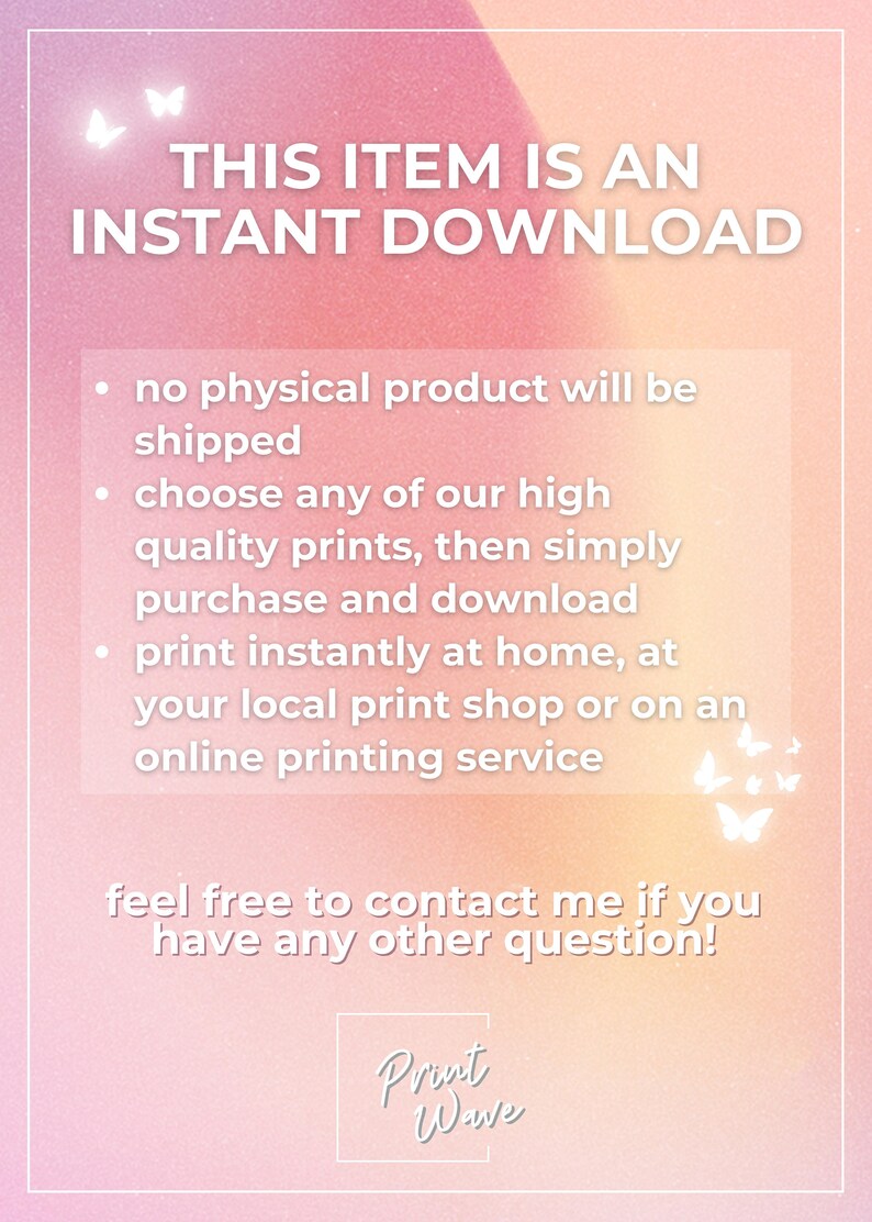 Positive Aura Posters Set of 6, Spiritual Poster, Grainy Gradient