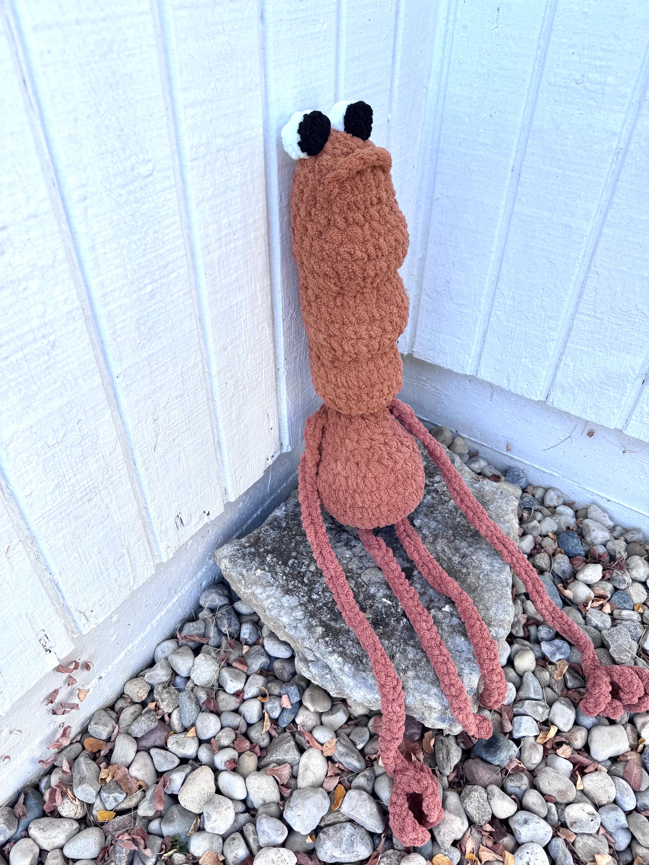 Jumbo Marcus the Worm Finshed Crochet Plush Made to Order - Etsy