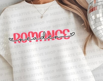 Romance Reader Shirt Png, Valentine Book Lover Png, Retro Bookworm Png, Bookish Png, Cute Trendy Book Lover, Romance Readers Book Club Png