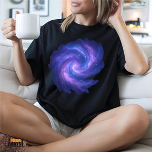 Galaxy Watercolor PNG: Space Nebula Clipart for Sublimation (Digital Download)