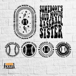 Somebody&#39;s Loud Mouth Baseball Sister Svg, Baseball Sister Png, Baseball Fan Svg, Baseball Svg, Baseball Sister Svg, Baseball Sublimation
