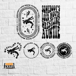 Qualcuno è la bocca larga Wrestling Auntie Svg, Wrestling Auntie Png, Wrestling Fan Svg, Wrestling Svg, Wrestling Aunt Svg, Wrestling Design