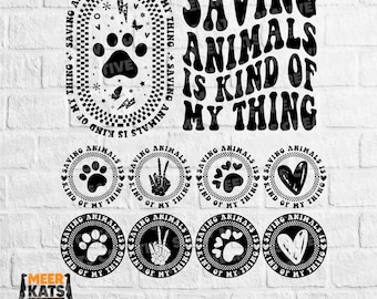 Saving Animals SVG Bundle: Pet Lover Clipart (Digital Download)