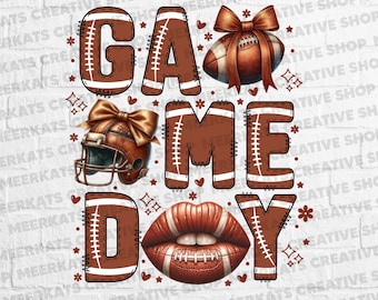 Football Png, Football Game Day Png, Football Mama Png, Football Mom Png Sublimation, Coquette Football Png Shirt Design, Game Day Png