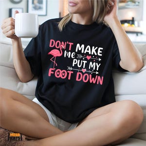 Funny Flamingo PNG – Don’t Make Me Put My Foot Down, Sassy Quote Design