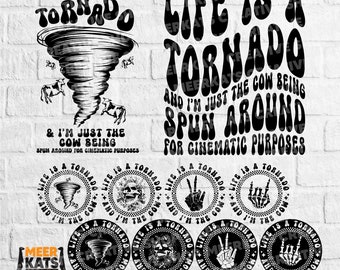 Life Is A Tornado and I&#39;m Just The Cow Being Spun Around For Cinematic Purposes Svg, Snarky Svg, Sarcastic Svg, Popular Svg, Funny Design