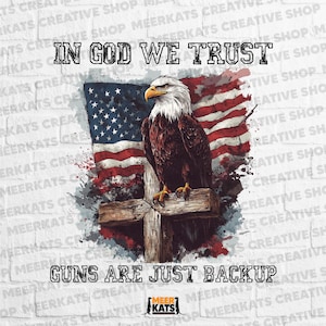 In God We Trust Patriotic Eagle PNG – American Flag Christian Design