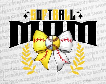 Mamá de softbol PNG, diseño de camiseta de mamá de softbol, lazo de coqueta PNG, lazo de softbol Png, softbol retro Png, día de juego Png, deportes Png