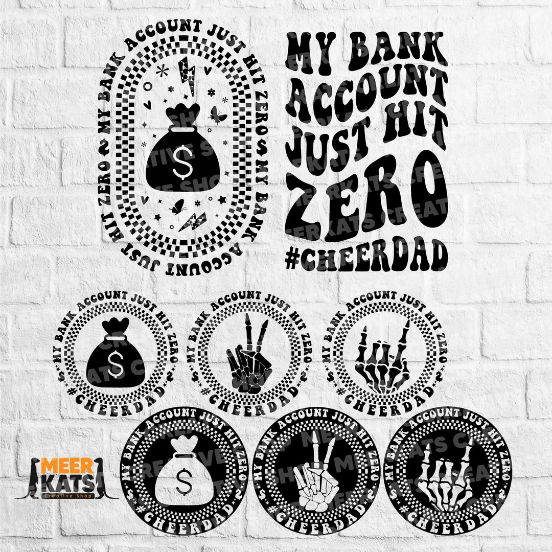 My Bank Account Just Hit Zero Svg, Cheer Dad Svg, Cheering Dad Tee