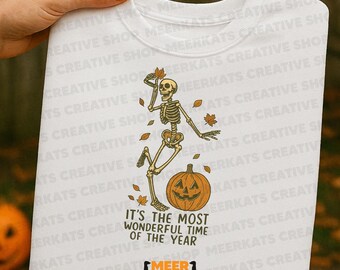 Grappig skelet, png-bestand | Het is de mooiste tijd van het jaar, png PNGEgg | Retro Halloween-pompoenontwerp | Griezelig seizoen, png