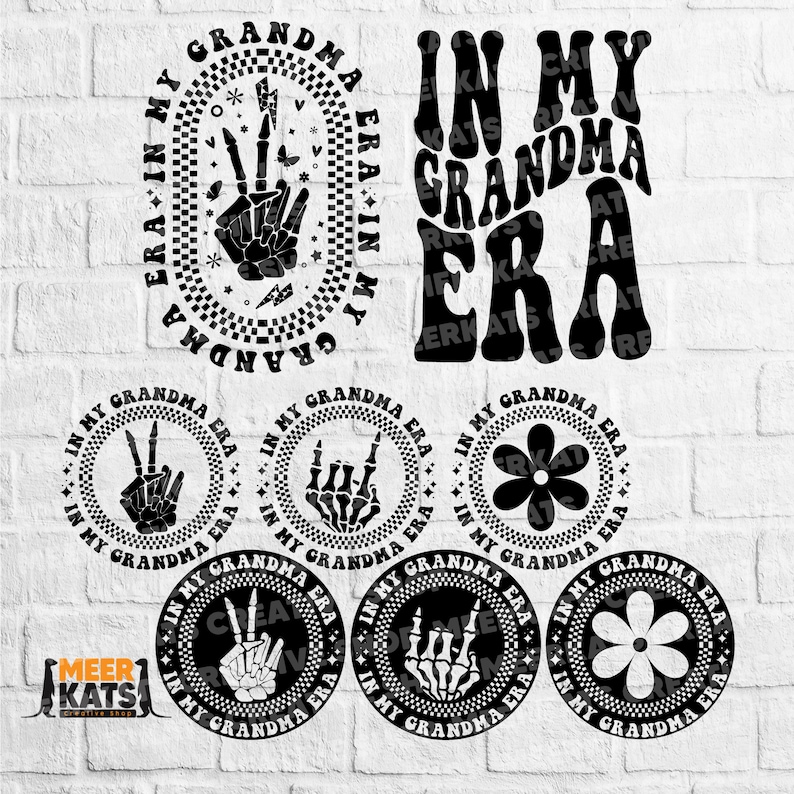 3Pcs) Grandma Floral Sticker – Waterproof Vinyl Stickers With Retro Design For Grandma, Nana, Gigi – Aesthetic Decals For Water Bottles
