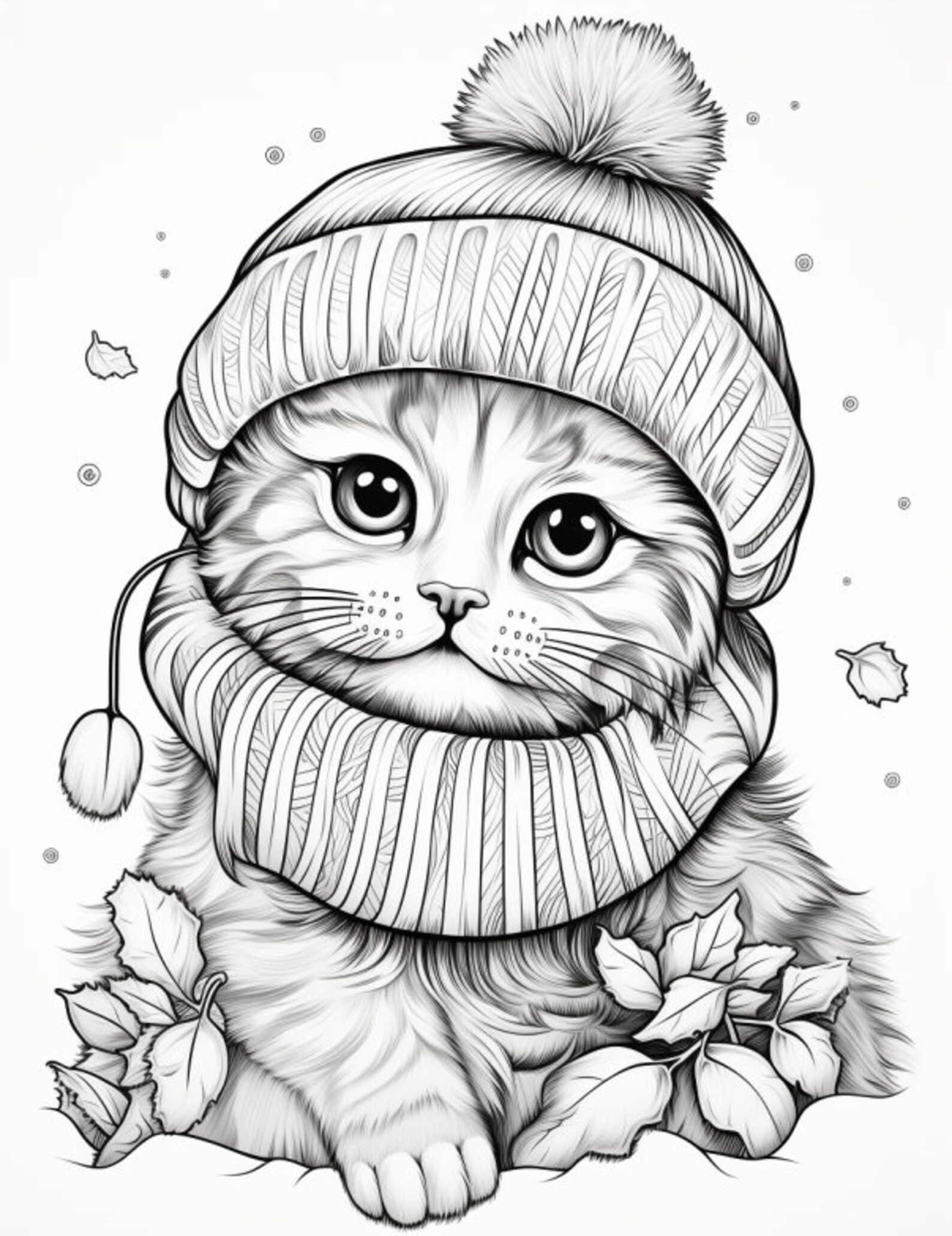 40 Purr-fect Cat Coloring Pages: A Fun and Unique Coloring Book for Cat