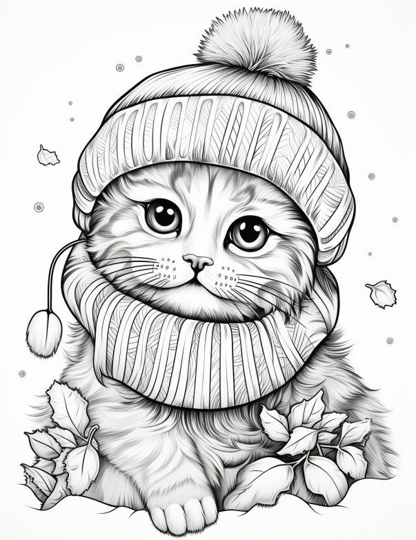 40 Purr-fect Cat Coloring Pages: A Fun and Unique Coloring Book for Cat