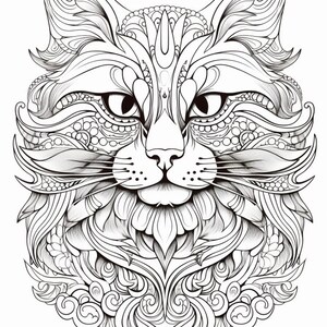 40 Purr-fect Cat Coloring Pages: A Fun and Unique Coloring Book for Cat